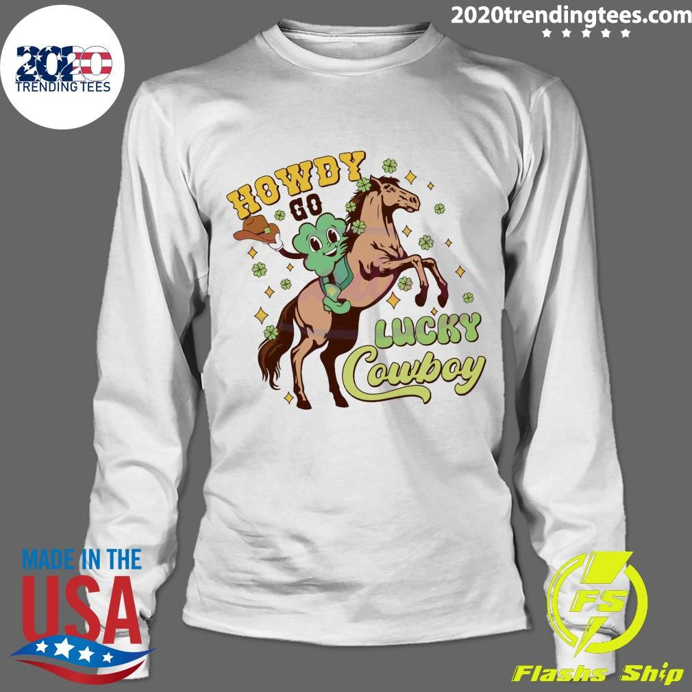 Best horse Howdy Go Lucky Cowboy - Adult & Kids T-Shirts, Sweatshirts & Hoodies apparel design preview 4