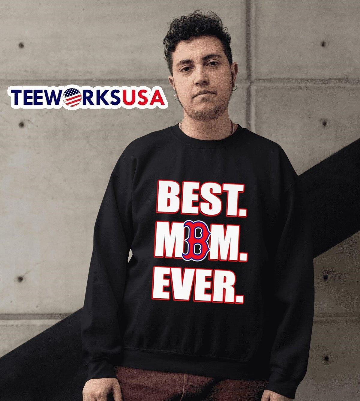 Best mom ever Boston Red Sox - Adult & Kids T-Shirts, Sweatshirts & Hoodies apparel design preview 6