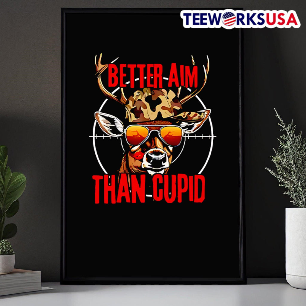 Better Aim Than Cupid Hunting Valentine's Day - Adult & Kids T-Shirts, Sweatshirts & Hoodies apparel design preview 5