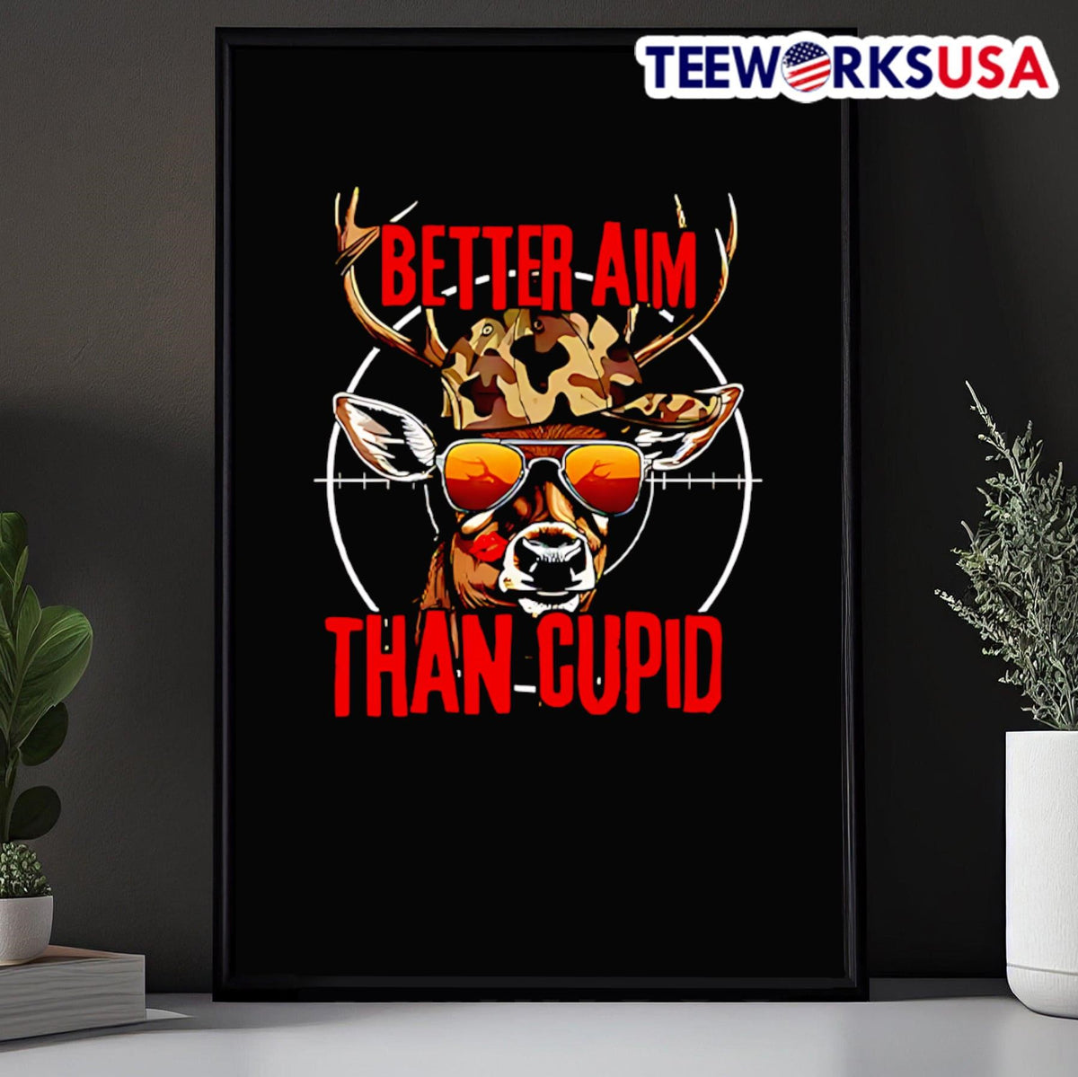 Better Aim Than Cupid Hunting Valentine's Day - Adult & Kids T-Shirts, Sweatshirts & Hoodies apparel design preview 5