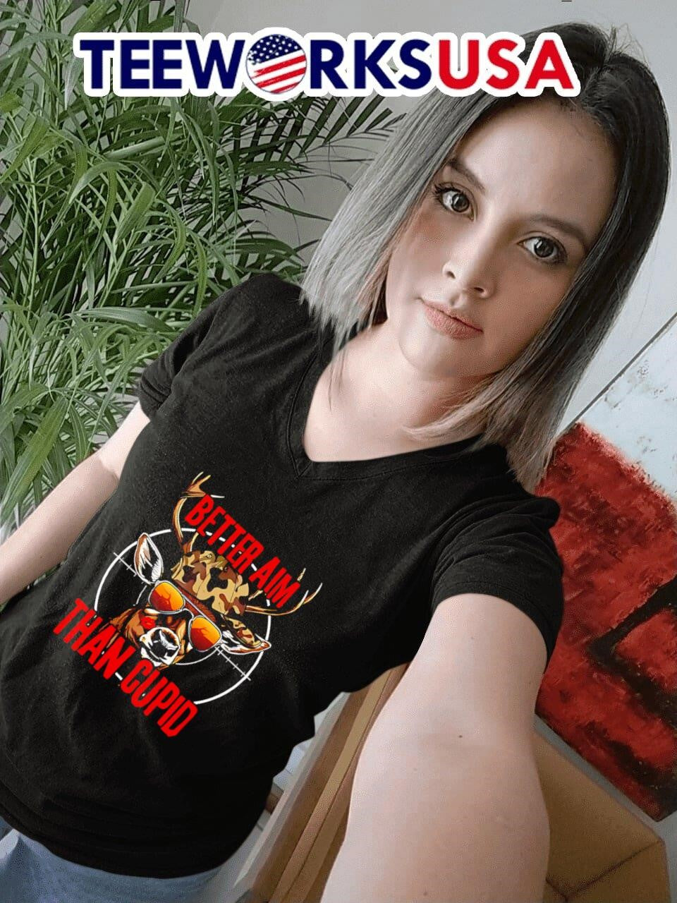 Better Aim Than Cupid Hunting Valentine's Day - Adult & Kids T-Shirts, Sweatshirts & Hoodies apparel design preview 7