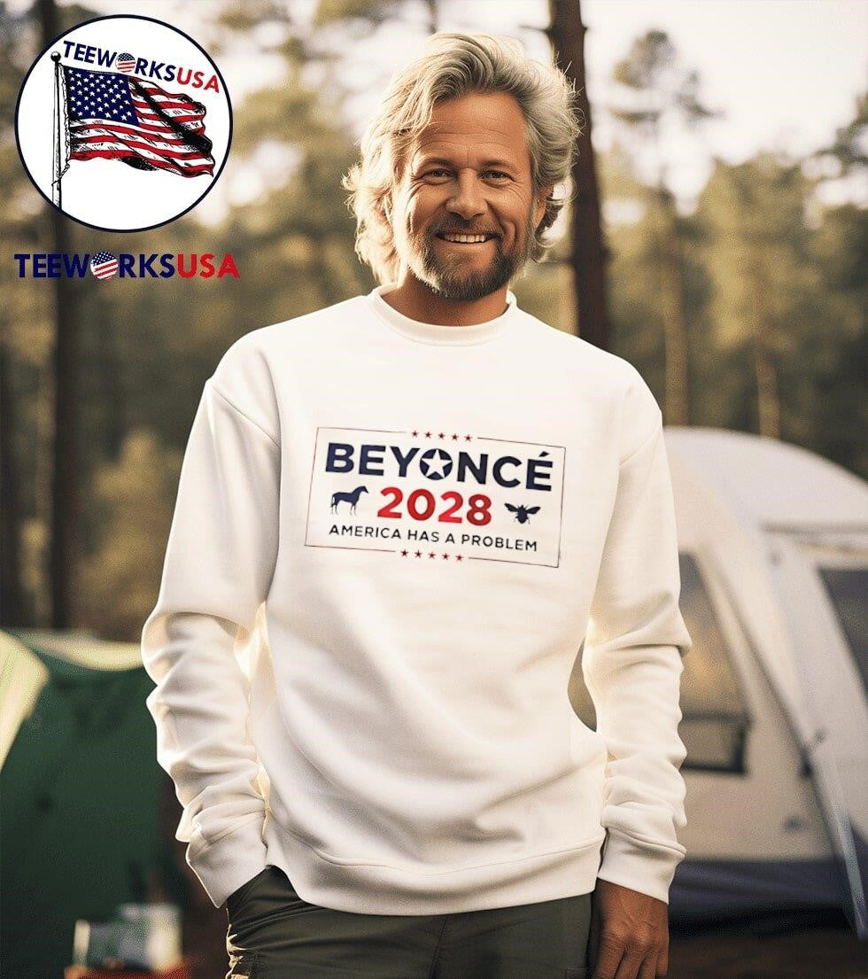 Beyonce 2028 America has a problem - Adult & Kids T-Shirts, Sweatshirts & Hoodies apparel design preview 3