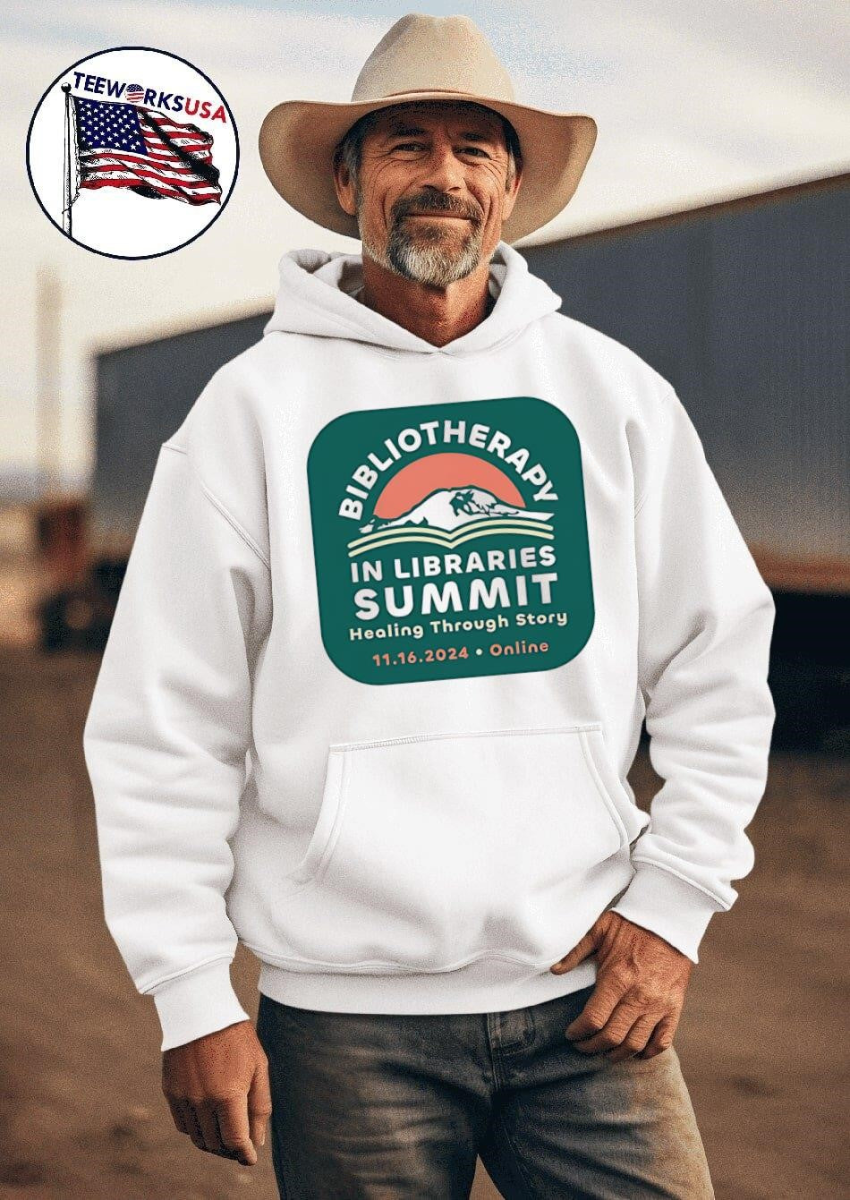 Bibliotherapy in libraries summit - Adult & Kids T-Shirts, Sweatshirts & Hoodies apparel design preview 2