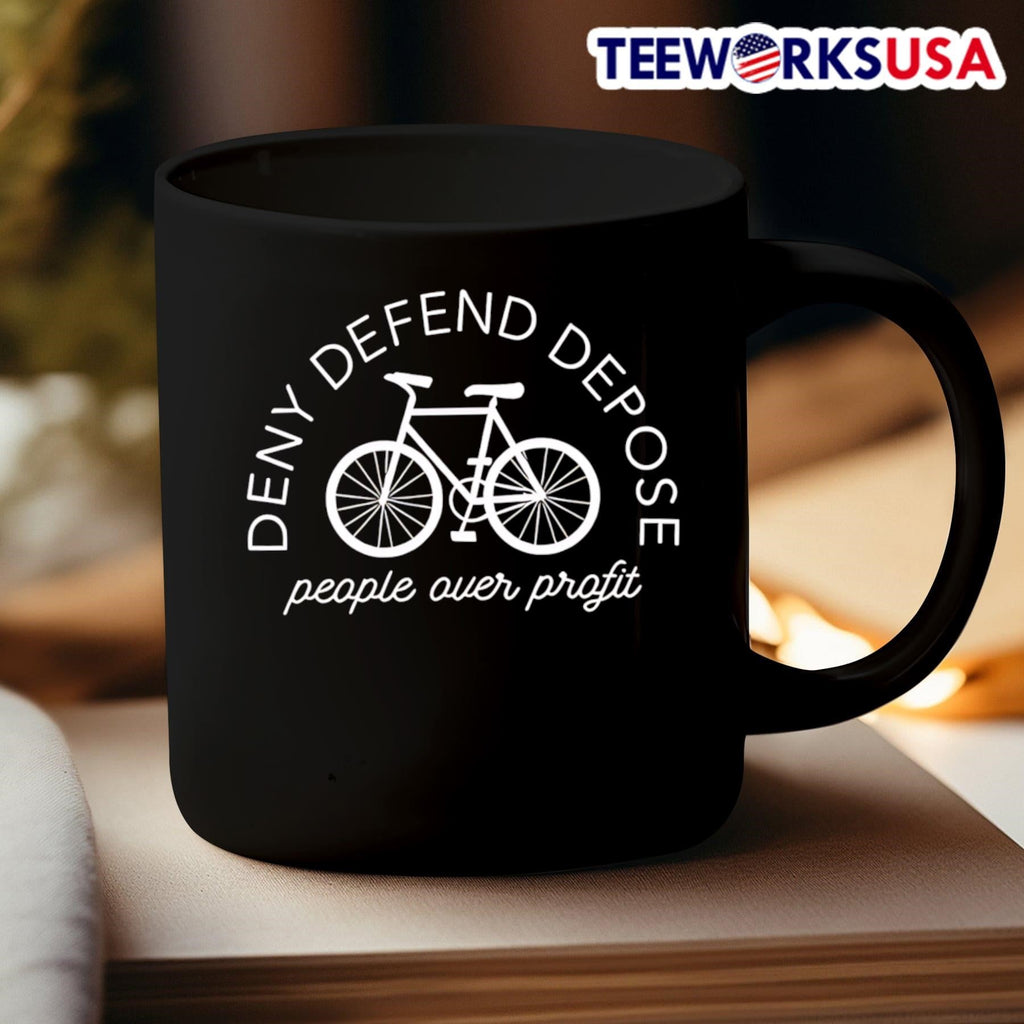 Bicycle Deny Defend Depose people over profit - Adult & Kids T-Shirts, Sweatshirts & Hoodies apparel design preview 3