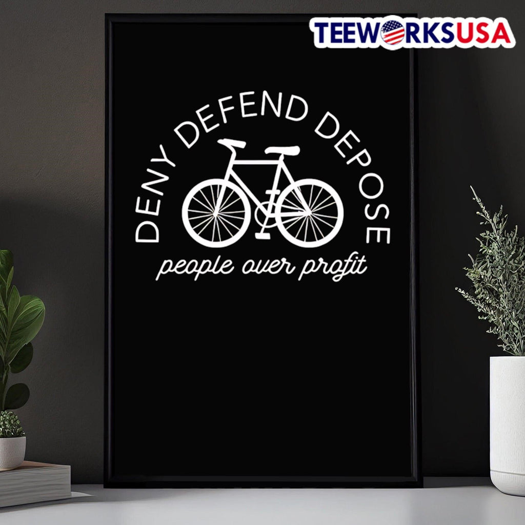 Bicycle Deny Defend Depose people over profit - Adult & Kids T-Shirts, Sweatshirts & Hoodies apparel design preview 5