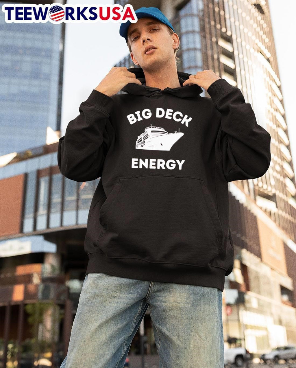 Big Deck Energy cruise ship - Adult & Kids T-Shirts, Sweatshirts & Hoodies apparel design preview 3