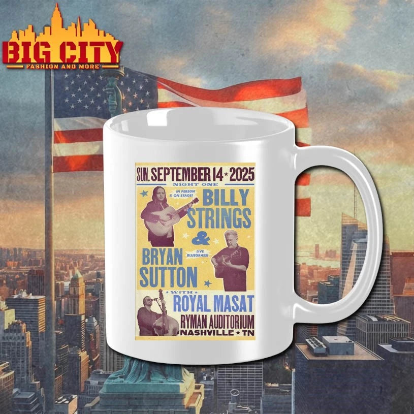 Billy Strings, Bryan Sutton And Royal Masat Nashville - Adult & Kids T-Shirts, Sweatshirts & Hoodies apparel design preview 3