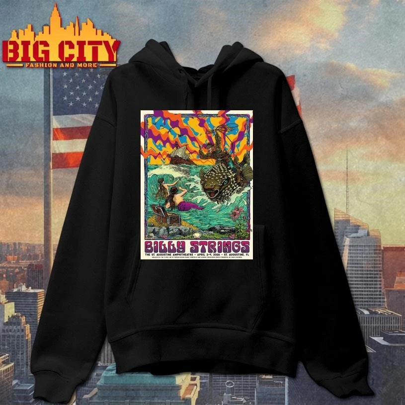 Billy Strings Spring St. Augustine Florida 2026 All - Adult & Kids T-Shirts, Sweatshirts & Hoodies apparel design preview 2