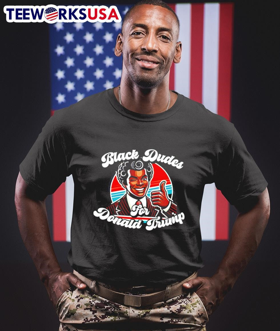 Black Dudes for Donald Trump - Adult & Kids T-Shirts, Sweatshirts & Hoodies apparel design preview 1