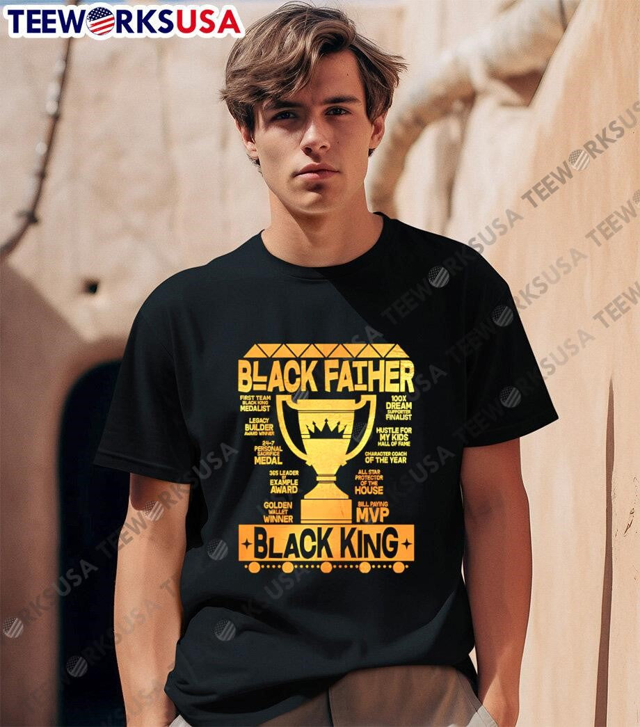 Black Father King MVP Dad - Adult & Kids T-Shirts, Sweatshirts & Hoodies apparel design preview 1