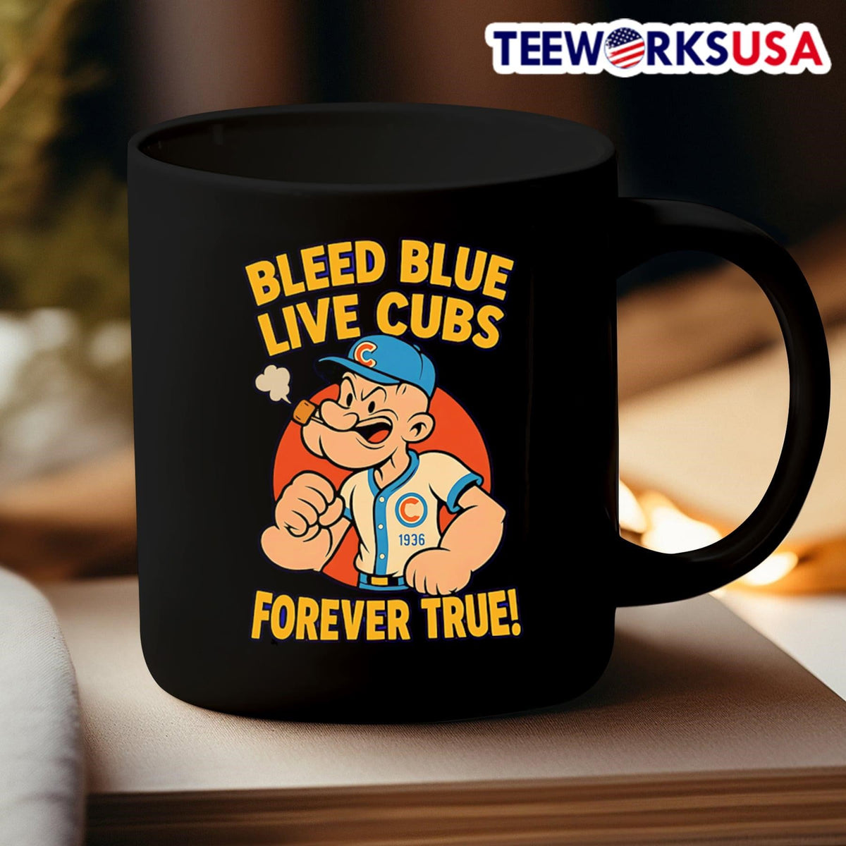 Bleed blue live Cubs forever true - Adult & Kids T-Shirts, Sweatshirts & Hoodies apparel design preview 3