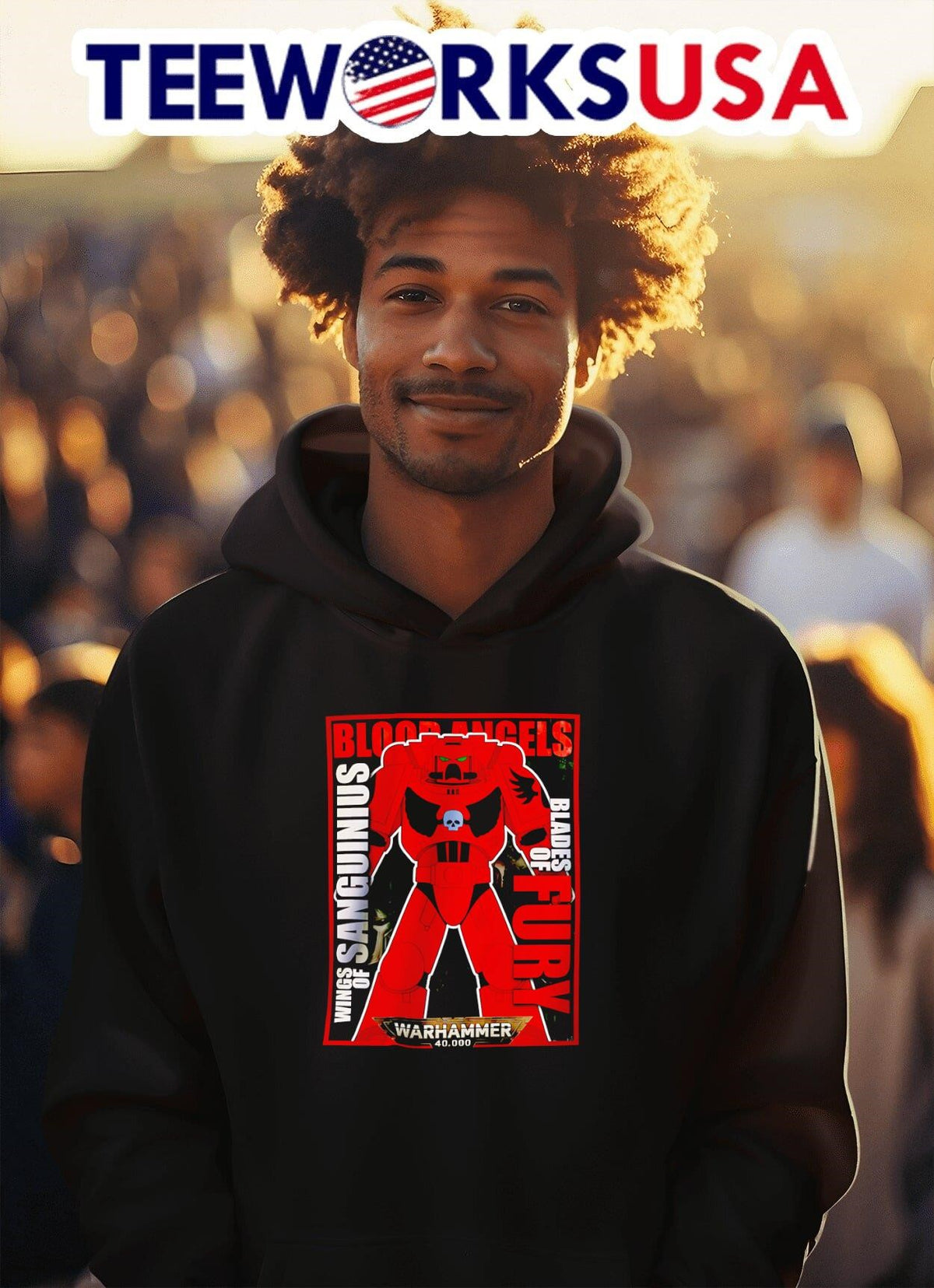 Blood Angels Warhammer 40k Game - Adult & Kids T-Shirts, Sweatshirts & Hoodies apparel design preview 2