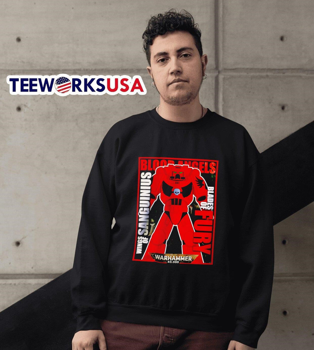 Blood Angels Warhammer 40k Game - Adult & Kids T-Shirts, Sweatshirts & Hoodies apparel design preview 3