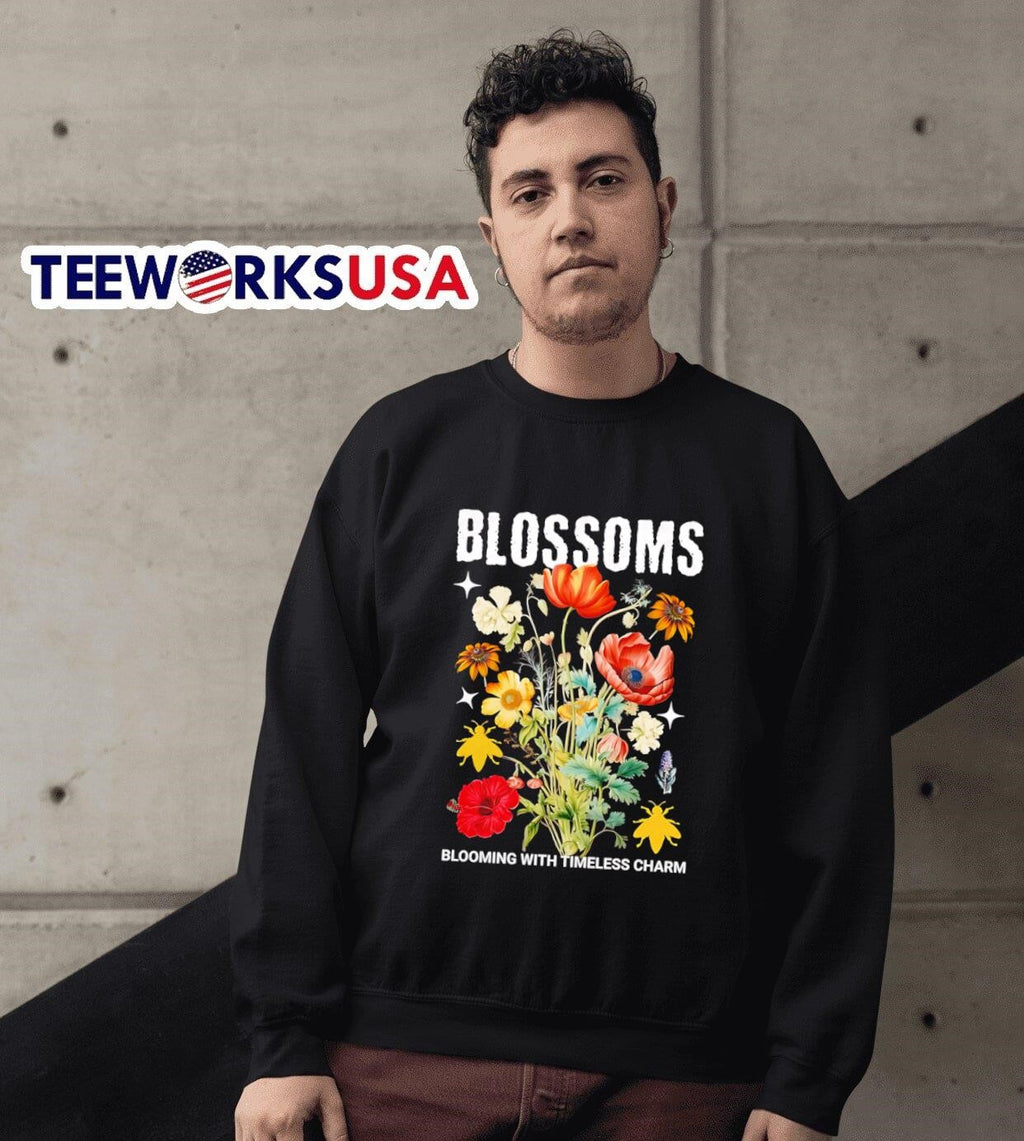Blossoms blooming with timeless charm - Adult & Kids T-Shirts, Sweatshirts & Hoodies apparel design preview 6