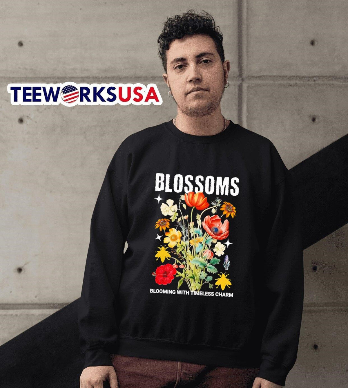 Blossoms blooming with timeless charm - Adult & Kids T-Shirts, Sweatshirts & Hoodies apparel design preview 6