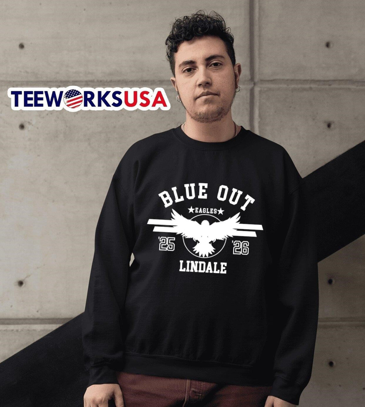 Blue out Eagles Lindale - Adult & Kids T-Shirts, Sweatshirts & Hoodies apparel design preview 6