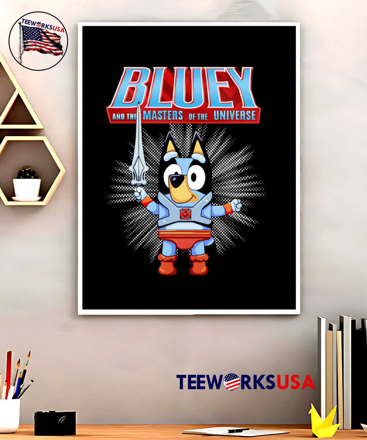 Bluey and The Masters Of Universe - Adult & Kids T-Shirts, Sweatshirts & Hoodies apparel design preview 5