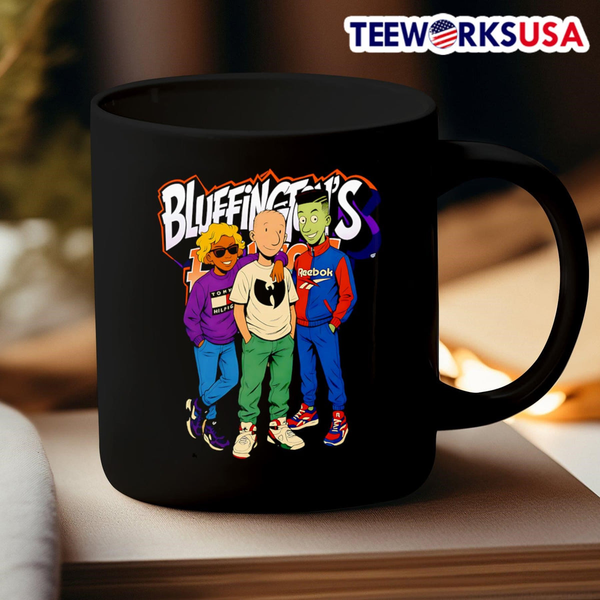 Bluffington's Finest cartoon - Adult & Kids T-Shirts, Sweatshirts & Hoodies apparel design preview 3