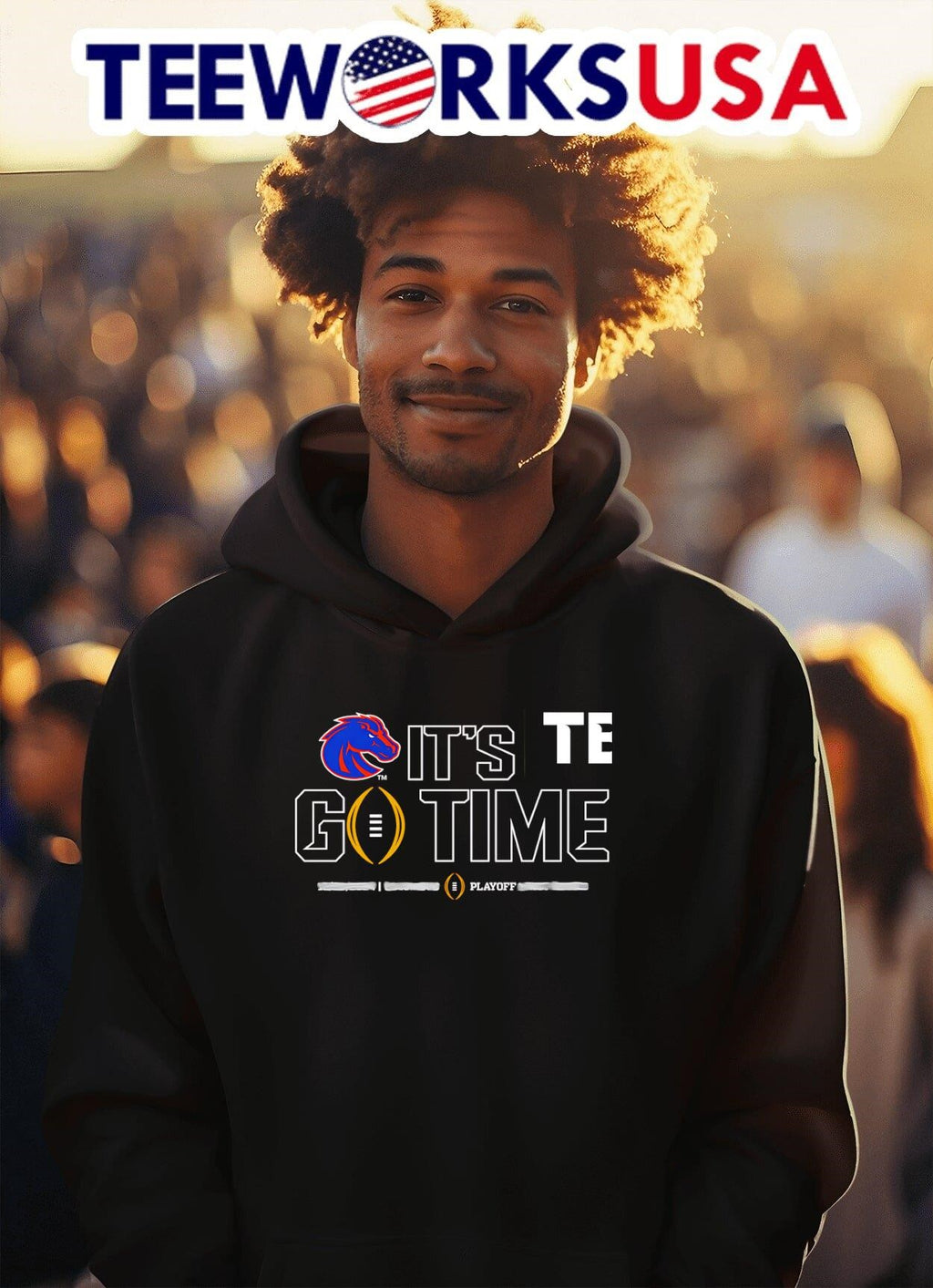 Boise State Broncos CFP it's go time - Adult & Kids T-Shirts, Sweatshirts & Hoodies apparel design preview 2
