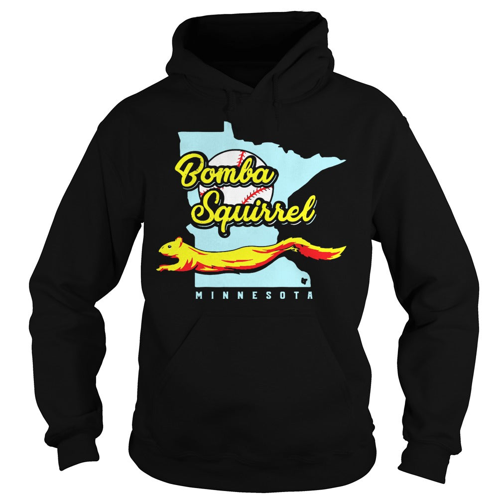 Bomba Squirrel Minnesota Black - Adult & Kids T-Shirts, Sweatshirts & Hoodies apparel design preview 4