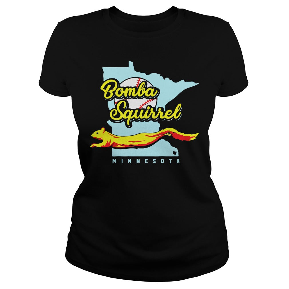 Bomba Squirrel Minnesota Black - Adult & Kids T-Shirts, Sweatshirts & Hoodies apparel design preview 2