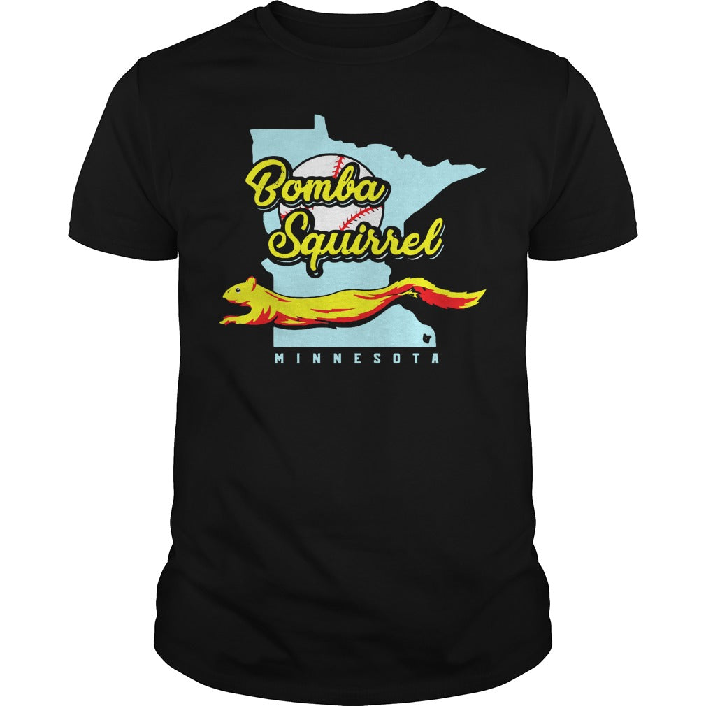 Bomba Squirrel Minnesota Black - Adult & Kids T-Shirts, Sweatshirts & Hoodies apparel design preview 1