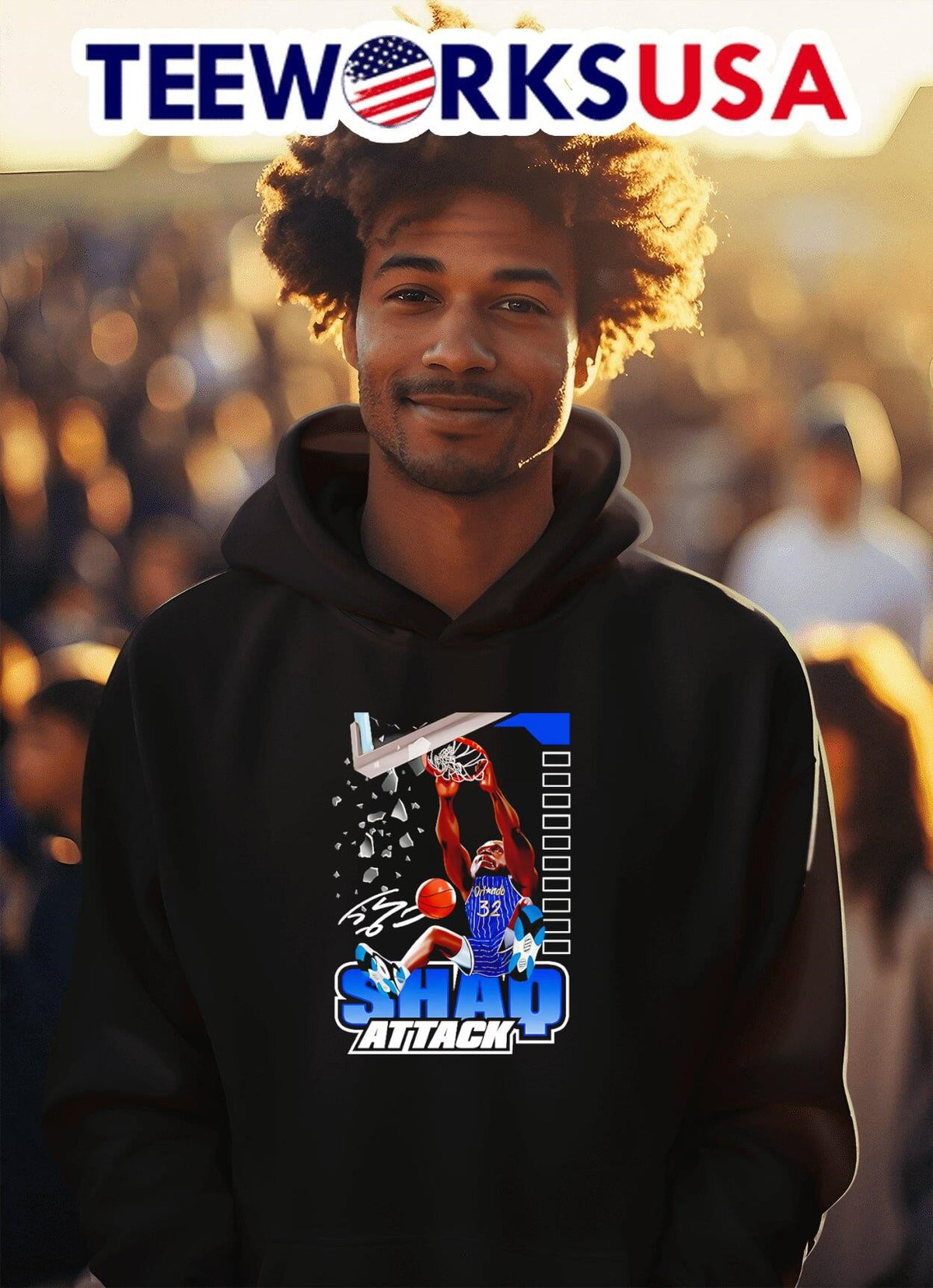 Boomshakalaka Shaq attack - Adult & Kids T-Shirts, Sweatshirts & Hoodies apparel design preview 2