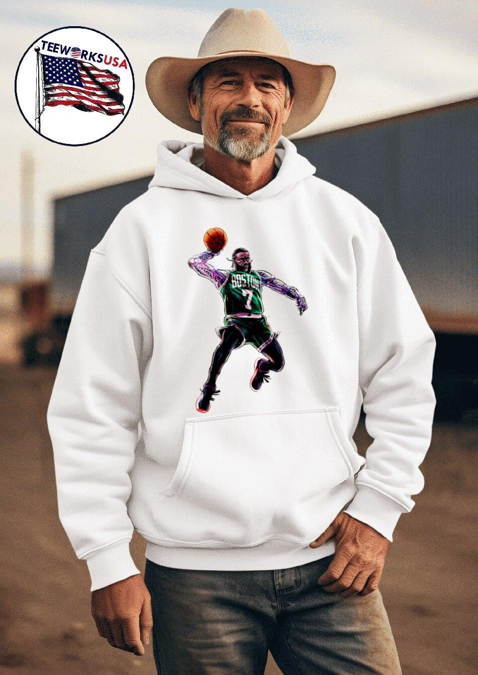 Boston Celtics Jaylen Brown Jax's bionic arms - Adult & Kids T-Shirts, Sweatshirts & Hoodies apparel design preview 2