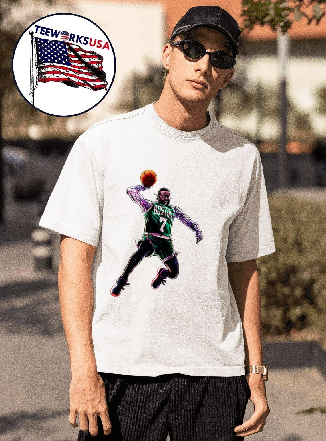 Boston Celtics Jaylen Brown Jax's bionic arms - Adult & Kids T-Shirts, Sweatshirts & Hoodies apparel design preview 1