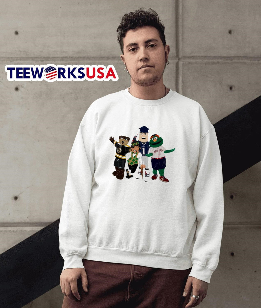 Boston Mascots Bruins Patriots Celtics Red Sox - Adult & Kids T-Shirts, Sweatshirts & Hoodies apparel design preview 3