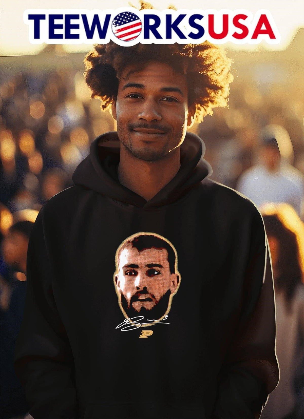Braden Smith Purdue big head portrait - Adult & Kids T-Shirts, Sweatshirts & Hoodies apparel design preview 2