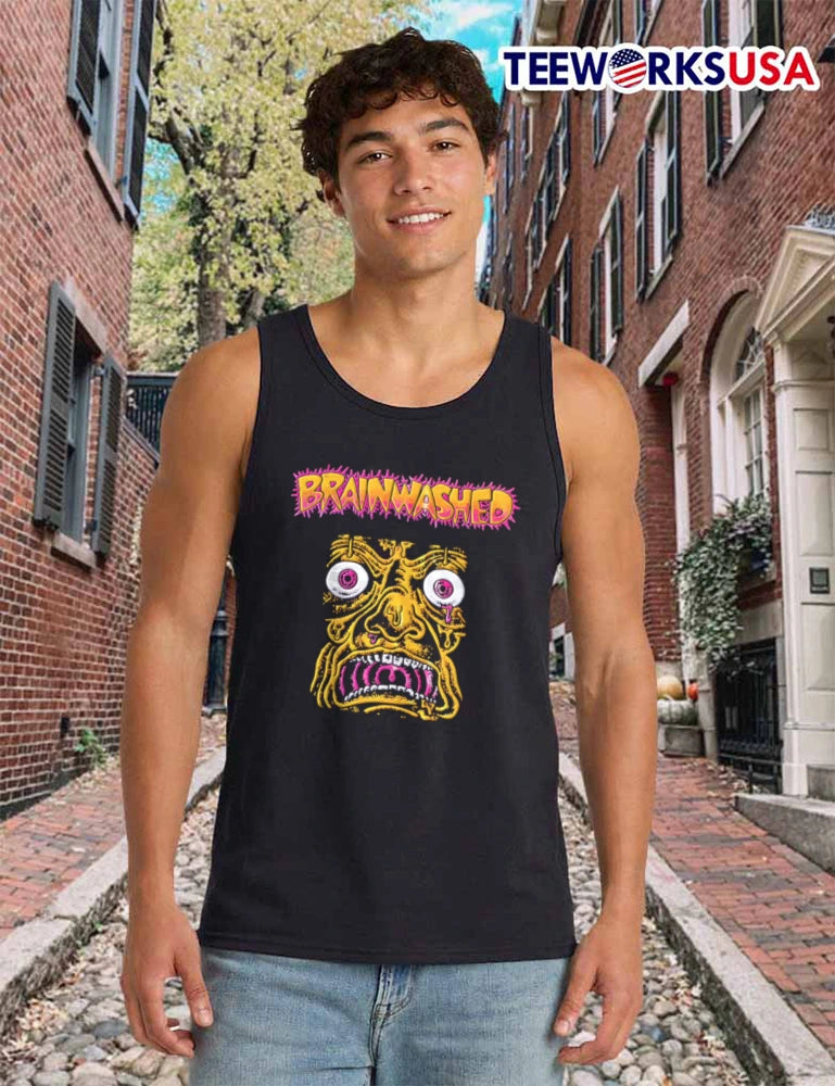 Brainwashed distorted melting face pink eyes - Adult & Kids T-Shirts, Sweatshirts & Hoodies apparel design preview 6