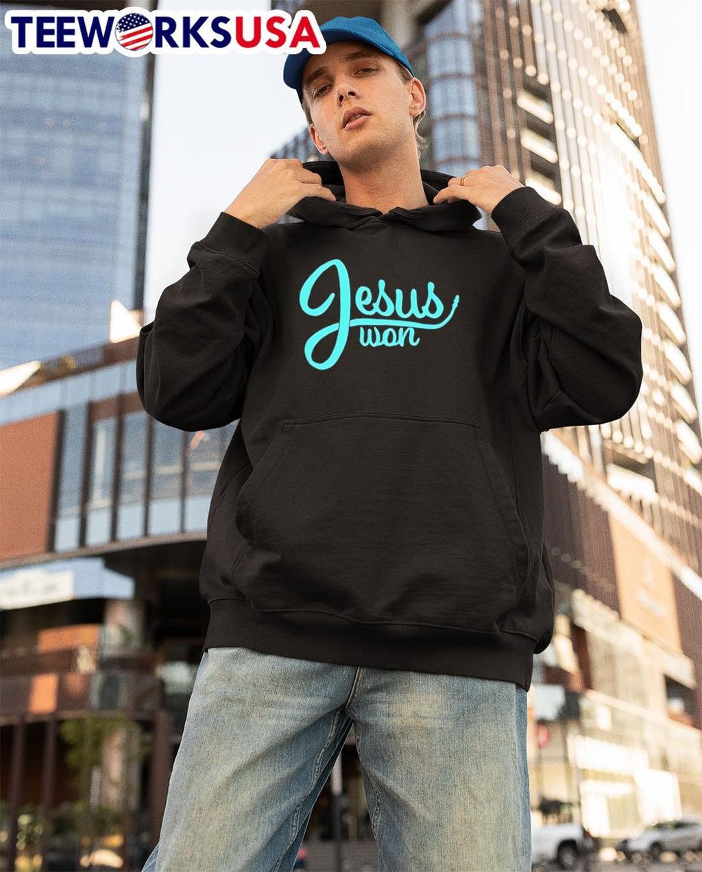 Brandon Pfaadt Jesus Won - Adult & Kids T-Shirts, Sweatshirts & Hoodies apparel design preview 3