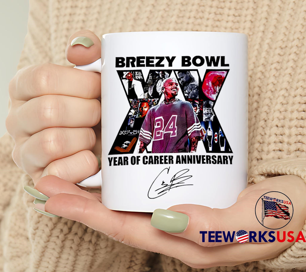 Breezy Bowl XX Year Of Career Anniversary signature - Adult & Kids T-Shirts, Sweatshirts & Hoodies apparel design preview 6