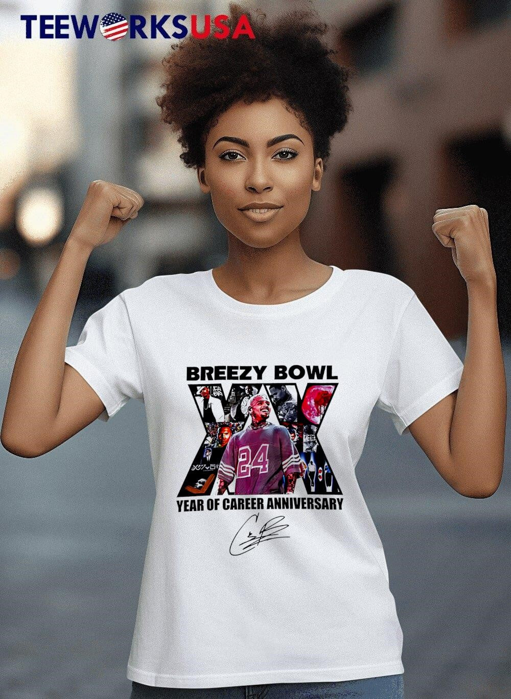 Breezy Bowl XX Year Of Career Anniversary signature - Adult & Kids T-Shirts, Sweatshirts & Hoodies apparel design preview 8