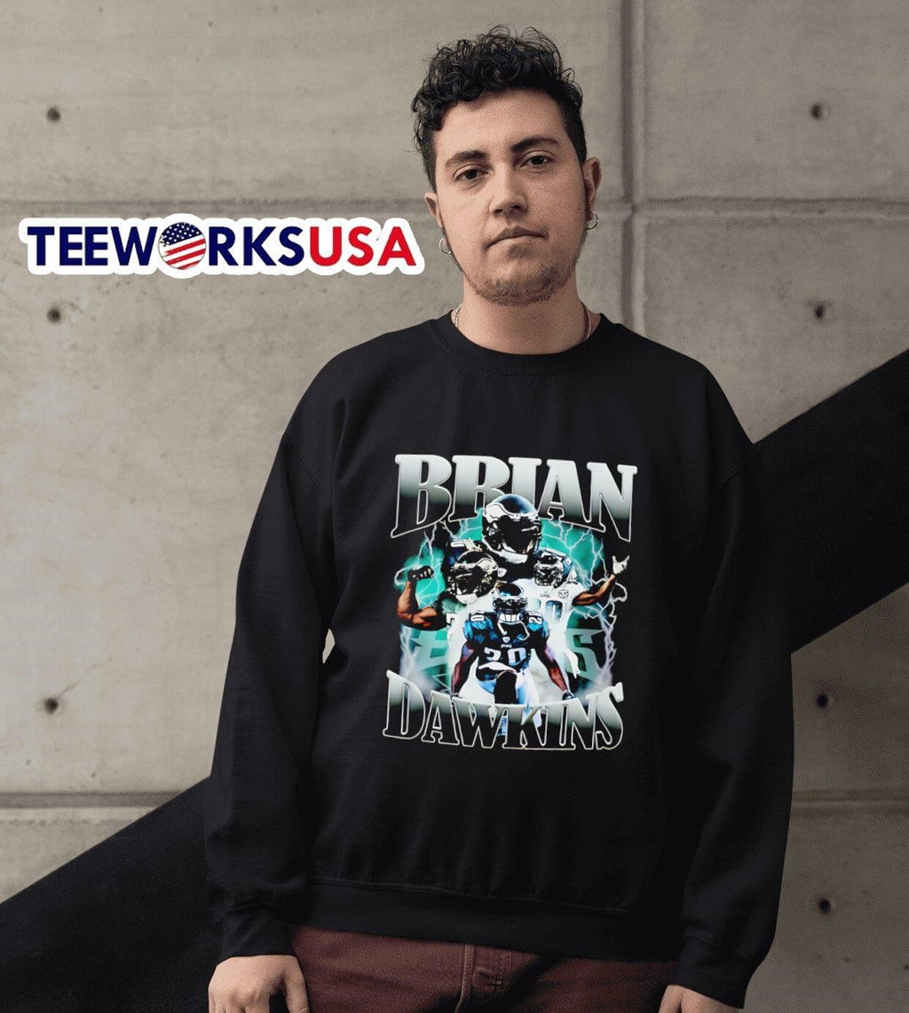 Brian Dawkins Philadelphia Eagles football lightning - Adult & Kids T-Shirts, Sweatshirts & Hoodies apparel design preview 3