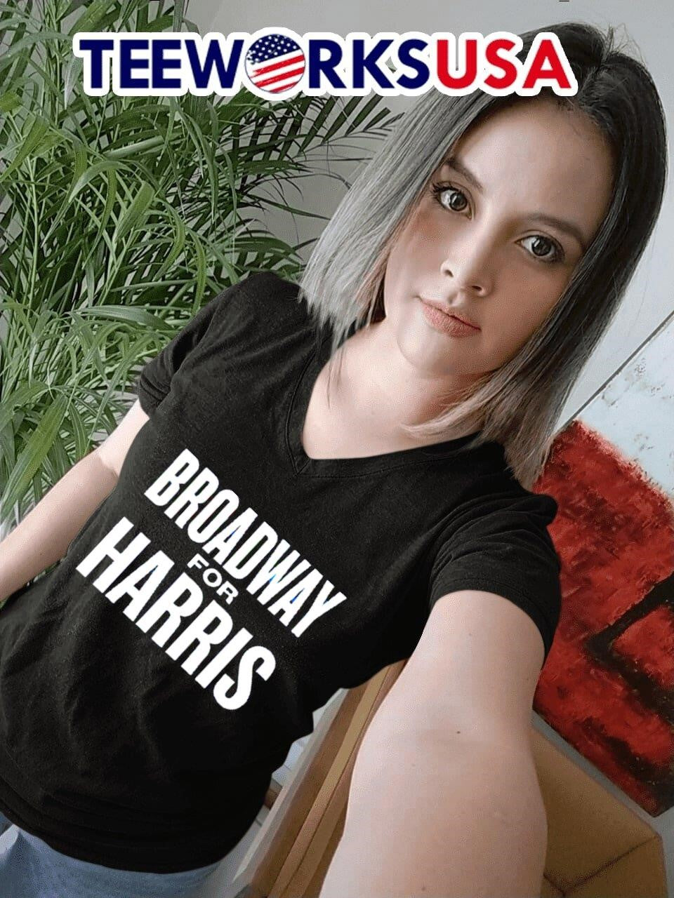 Broadway for Kamala Harris - Adult & Kids T-Shirts, Sweatshirts & Hoodies apparel design preview 4