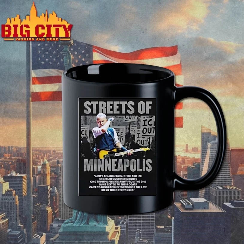 Bruce Springsteen Streets Of Minneapolis Anti ICE - Adult & Kids T-Shirts, Sweatshirts & Hoodies apparel design preview 3