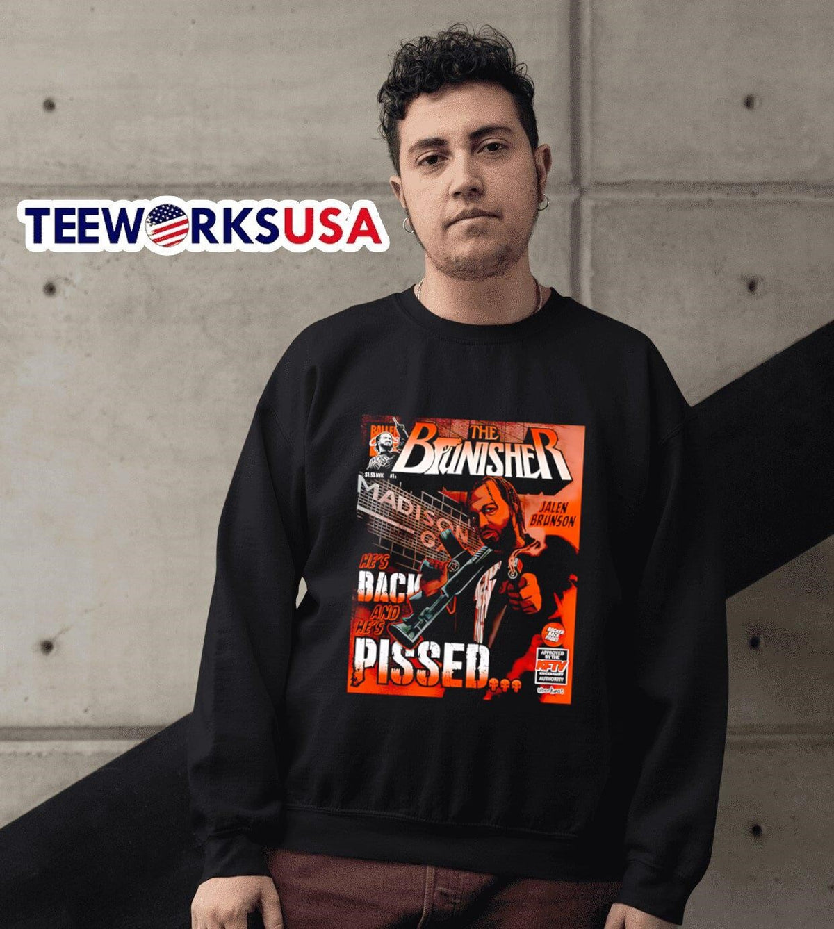 Brunisher x KFTV he's is back and pissed - Adult & Kids T-Shirts, Sweatshirts & Hoodies apparel design preview 6