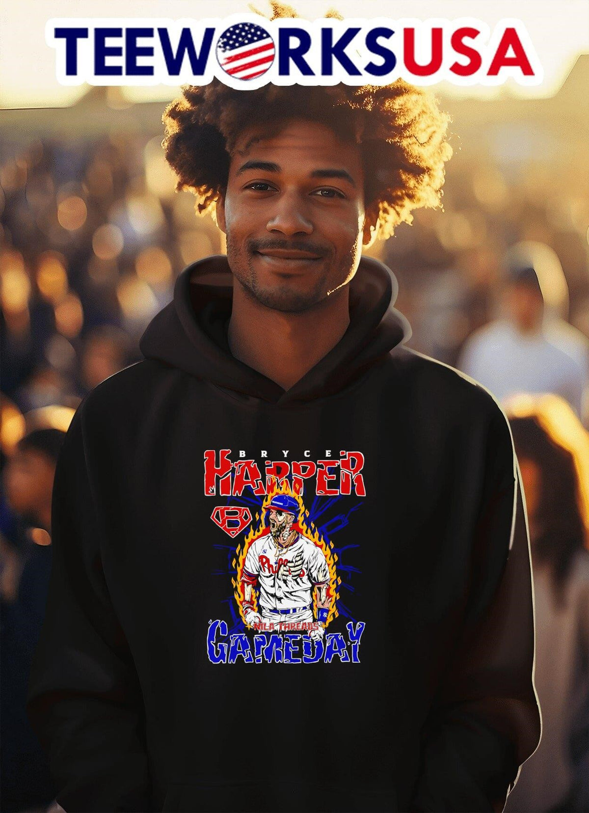 Bryce Harper Gameday graphic - Adult & Kids T-Shirts, Sweatshirts & Hoodies apparel design preview 2