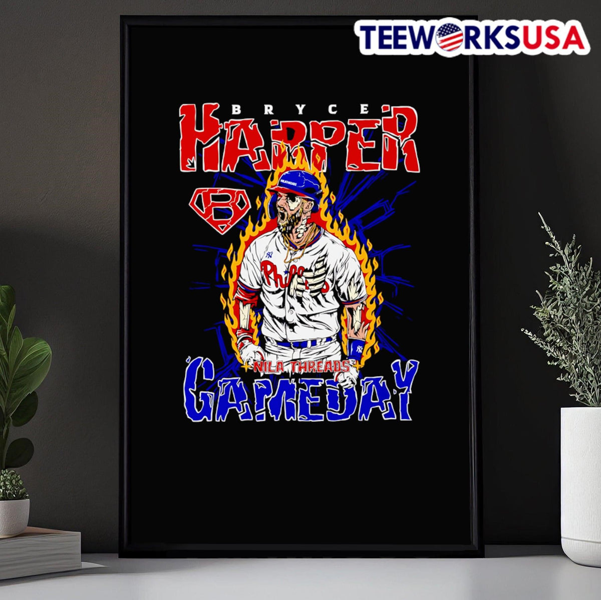 Bryce Harper Gameday graphic - Adult & Kids T-Shirts, Sweatshirts & Hoodies apparel design preview 5