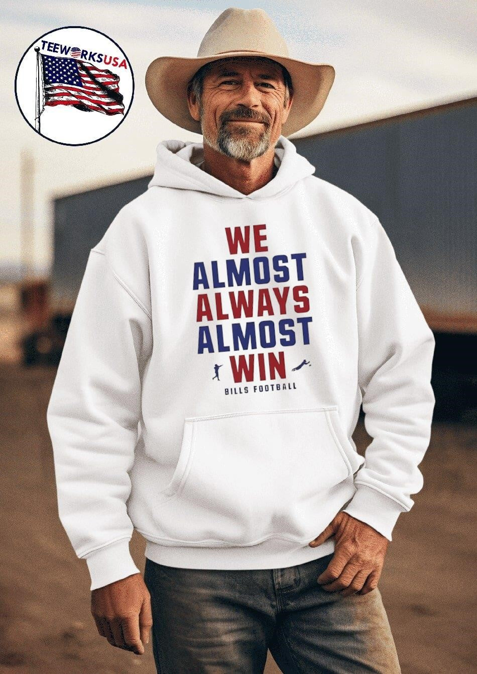 Buffalo Bills We Almost Always Win - Adult & Kids T-Shirts, Sweatshirts & Hoodies apparel design preview 2