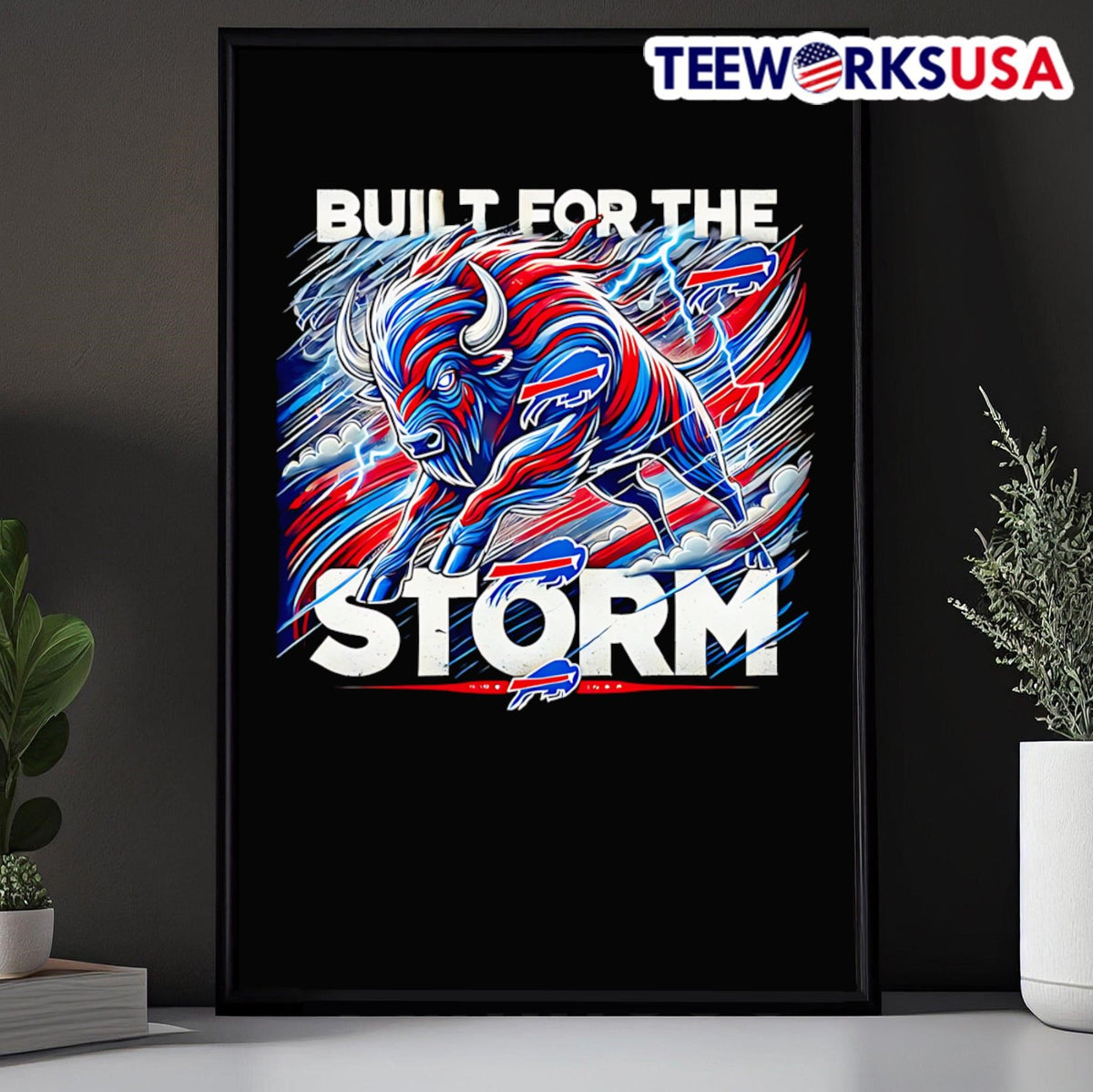Buffalo Bills built for the storm - Adult & Kids T-Shirts, Sweatshirts & Hoodies apparel design preview 5