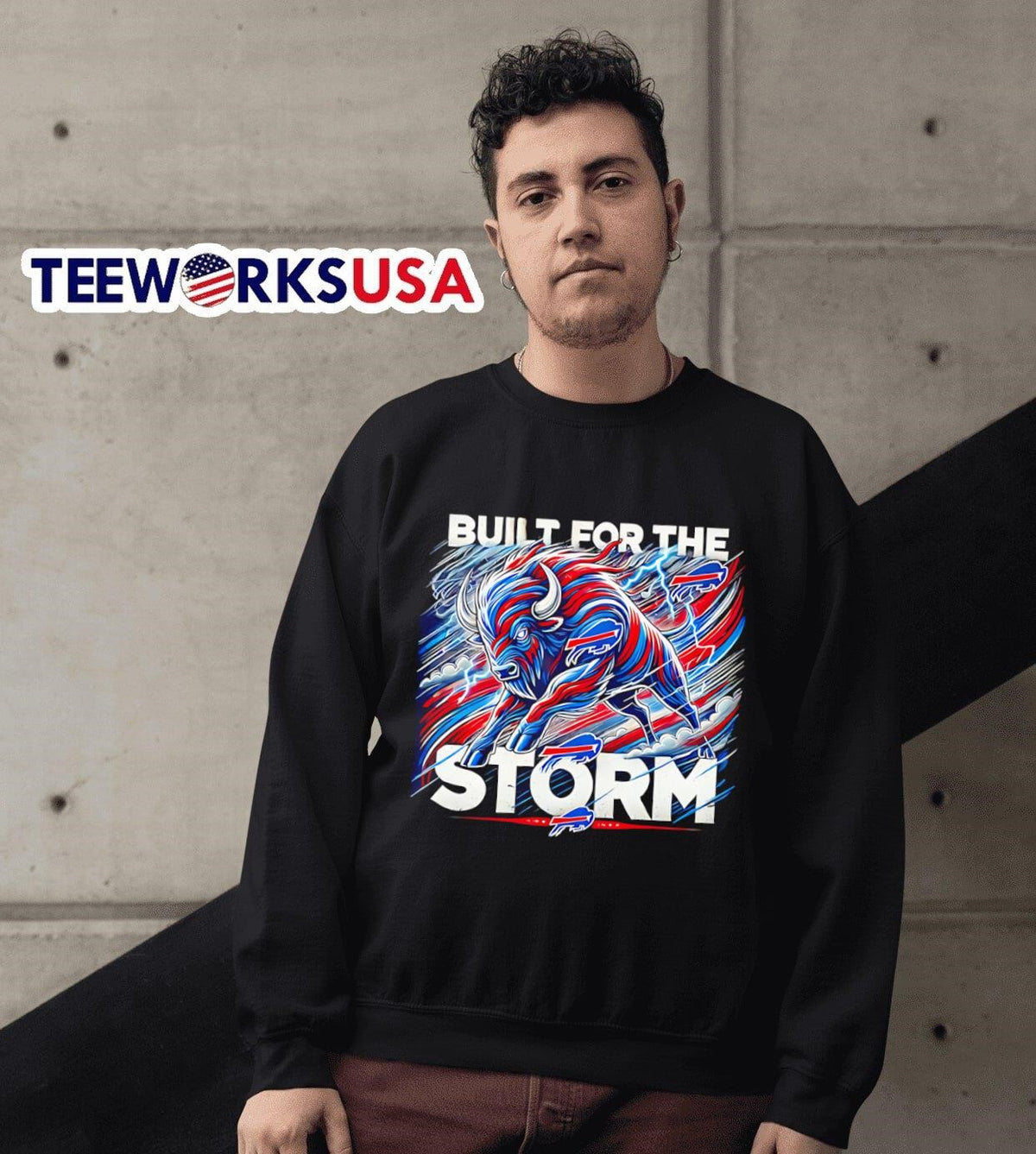 Buffalo Bills built for the storm - Adult & Kids T-Shirts, Sweatshirts & Hoodies apparel design preview 6