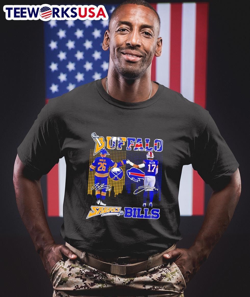 Buffalo Sabres Bills Rasmus Dahlin and Josh Allen - Adult & Kids T-Shirts, Sweatshirts & Hoodies apparel design preview 1