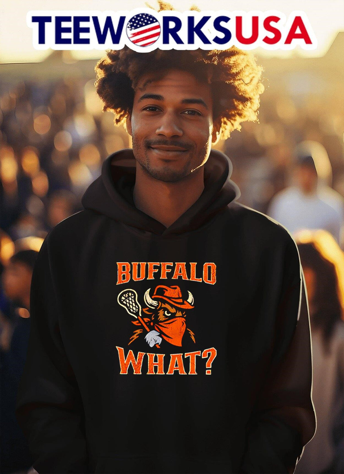 Buffalo what lacrosse - Adult & Kids T-Shirts, Sweatshirts & Hoodies apparel design preview 2
