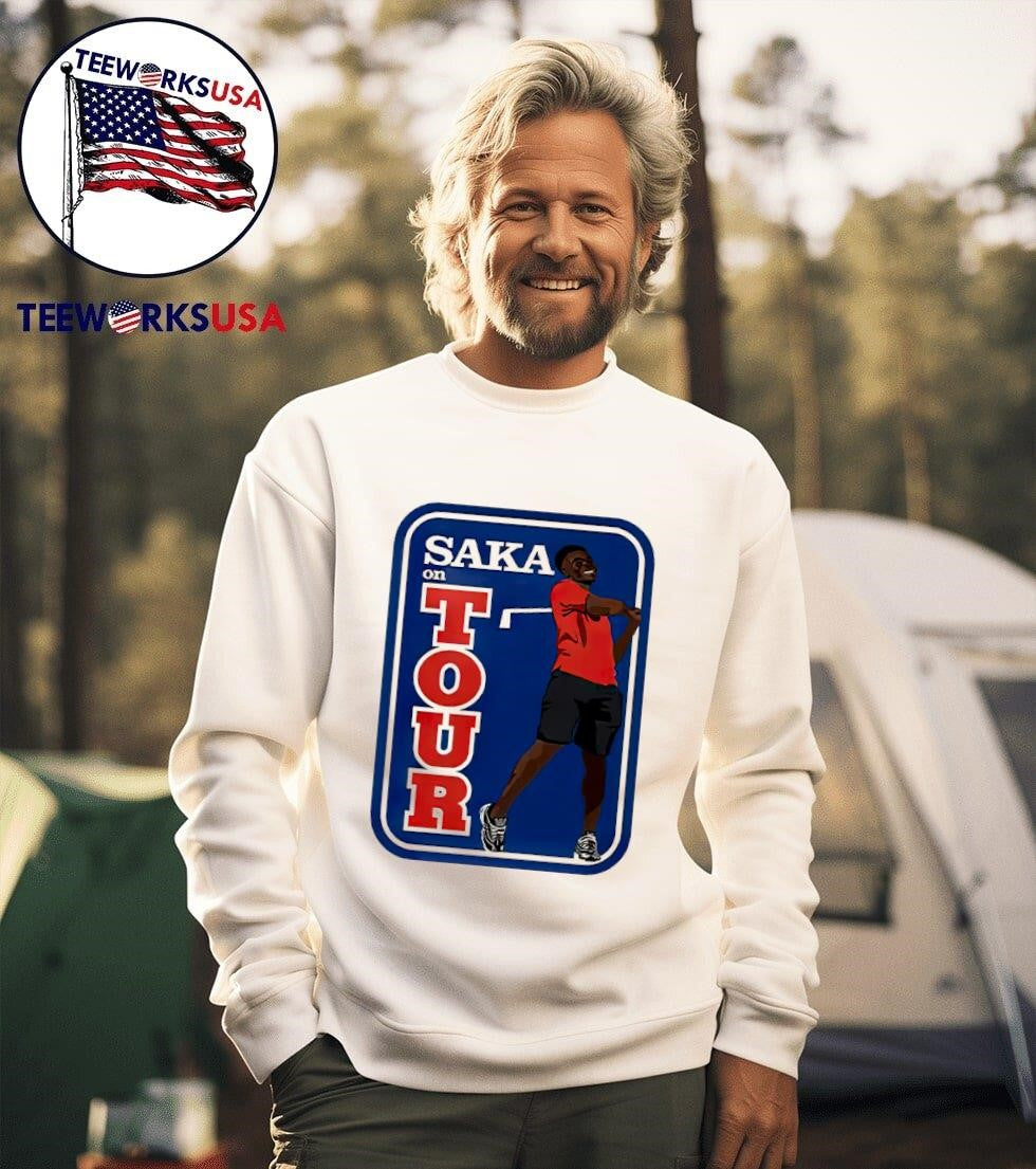 Bukayo Saka on golf tour - Adult & Kids T-Shirts, Sweatshirts & Hoodies apparel design preview 3