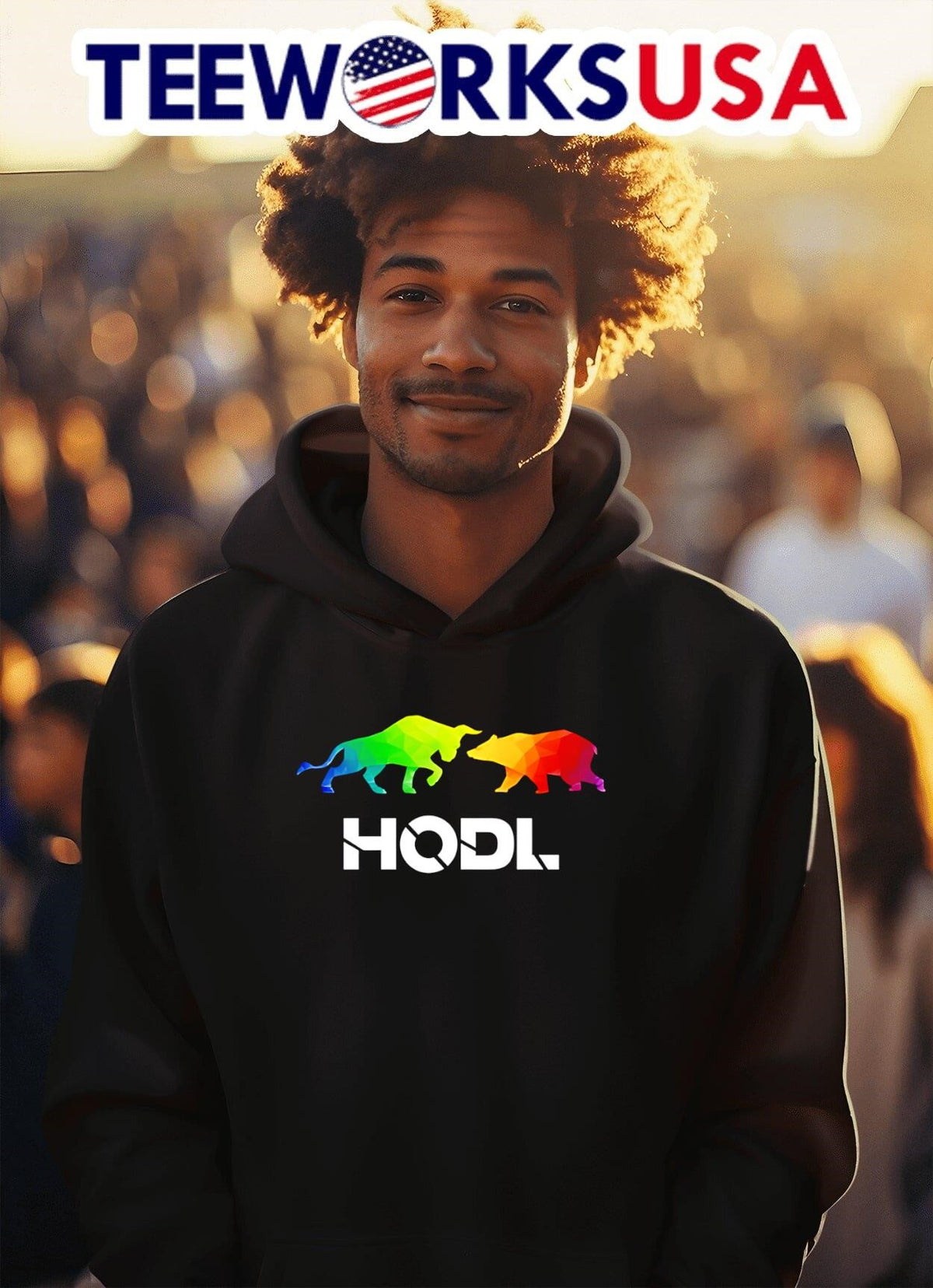 Bull and Bear Hodl - Adult & Kids T-Shirts, Sweatshirts & Hoodies apparel design preview 2