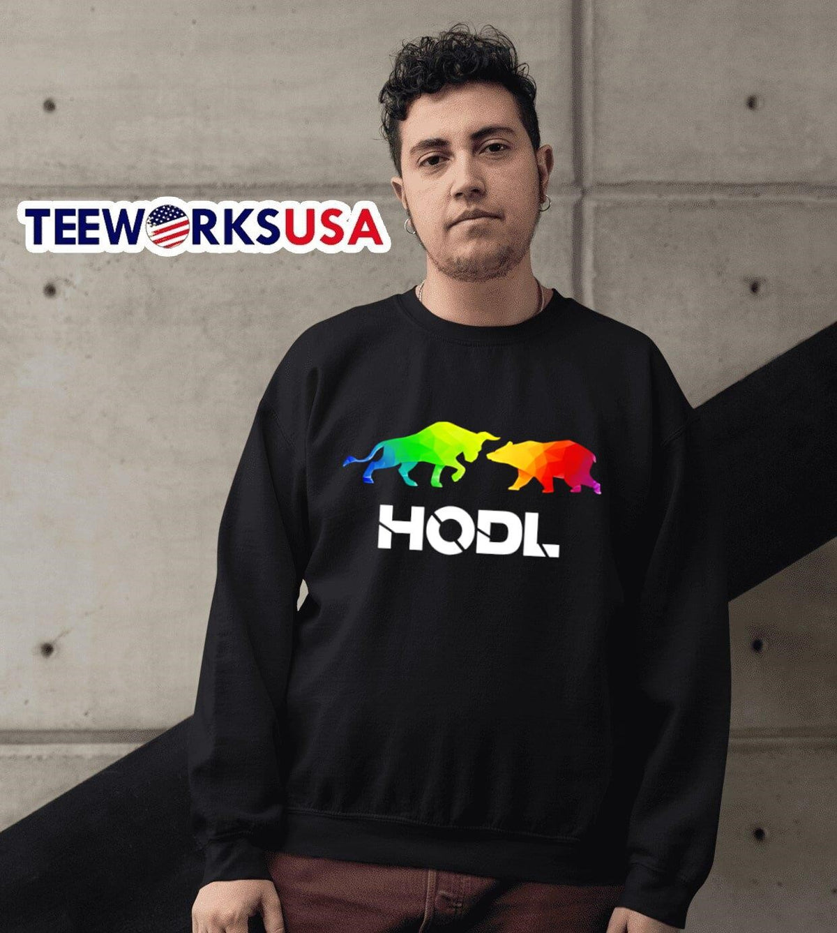 Bull and Bear Hodl - Adult & Kids T-Shirts, Sweatshirts & Hoodies apparel design preview 6
