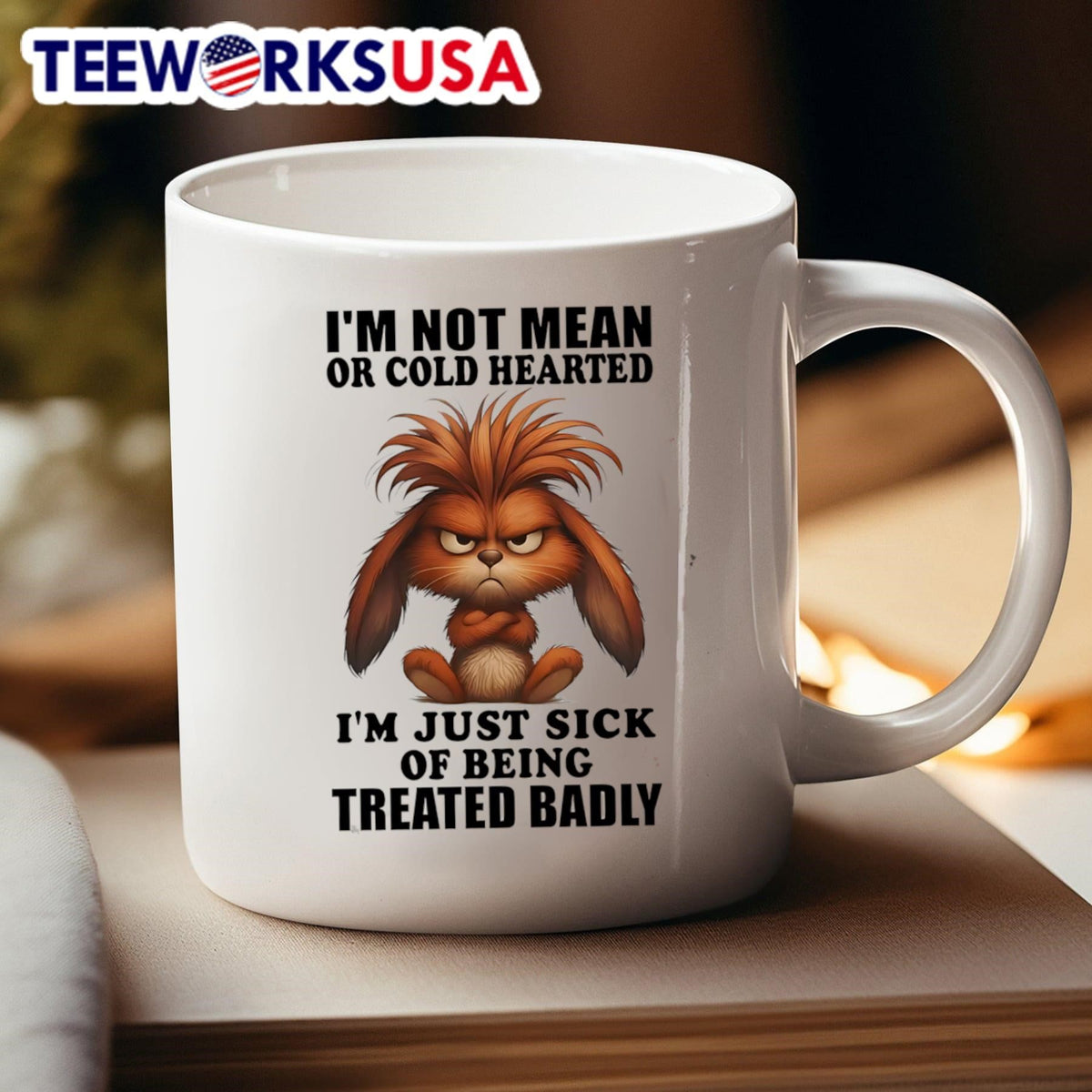 Bunny I'm not mean or cold hearted just sick of being - Adult & Kids T-Shirts, Sweatshirts & Hoodies apparel design preview 4